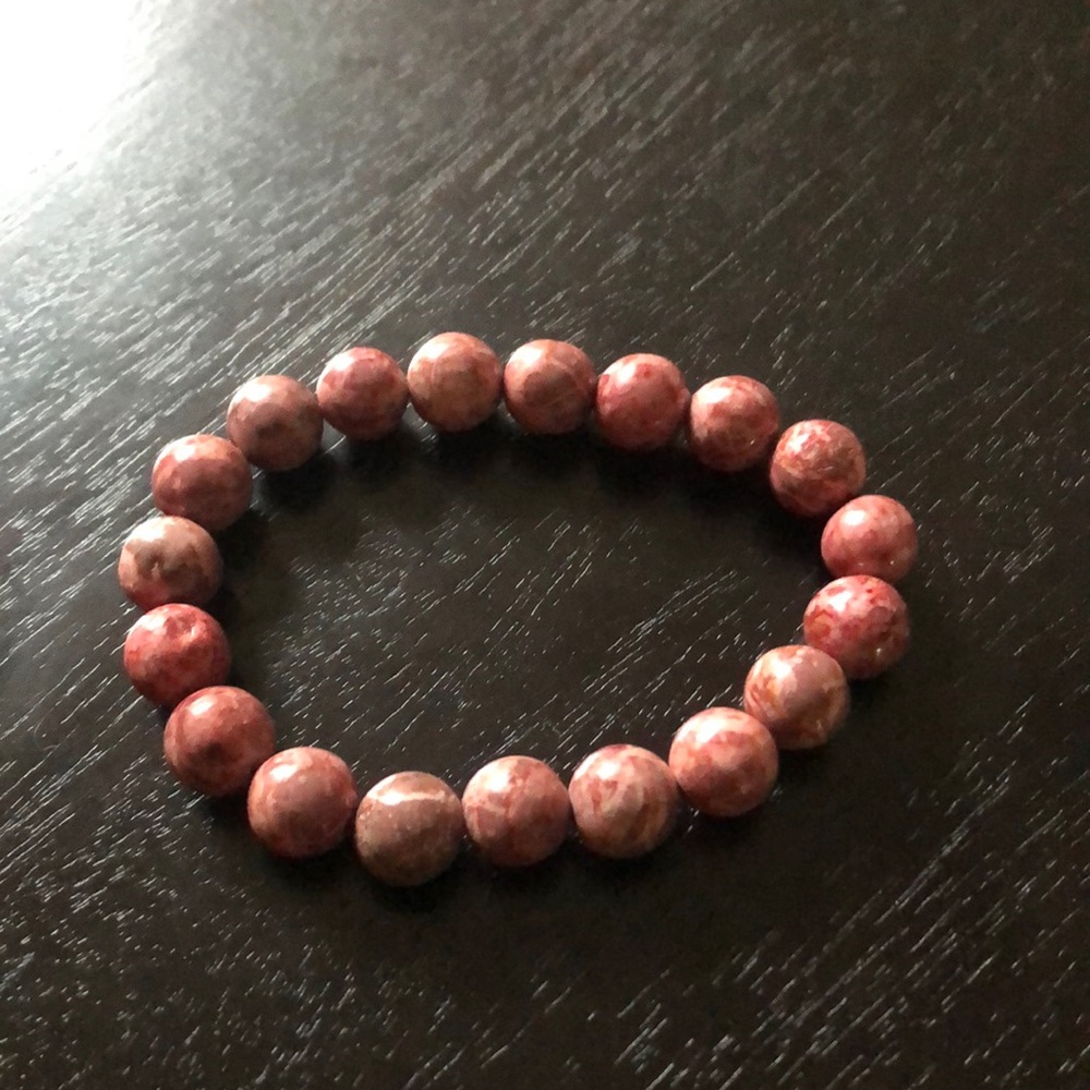 Indian red Jasper beaded bracelet.
